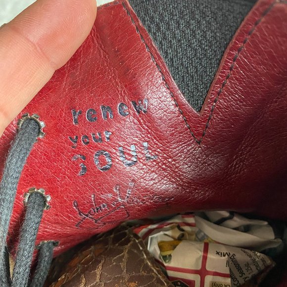 John Fluevog Brown Leather Boot with Buckle - Picture 9 of 10